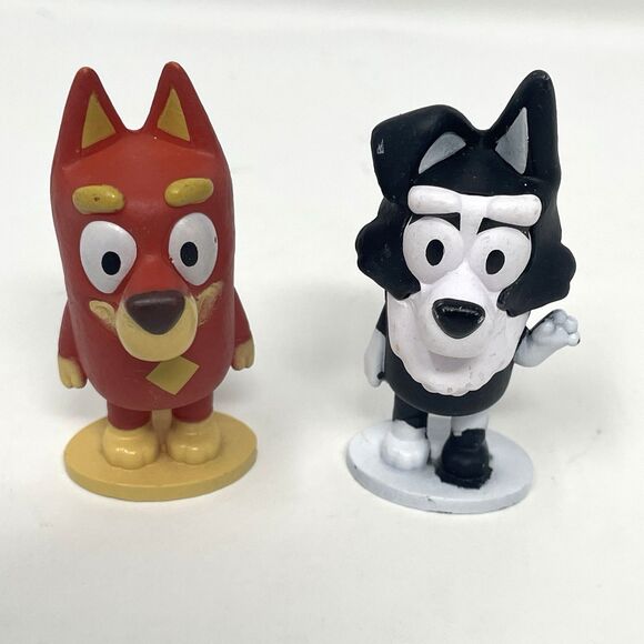 Bluey & Friends Figures Lot of 6, Bingo Mom Chilli Dad Bandit Rusty Mackenzie - Picture 8 of 11